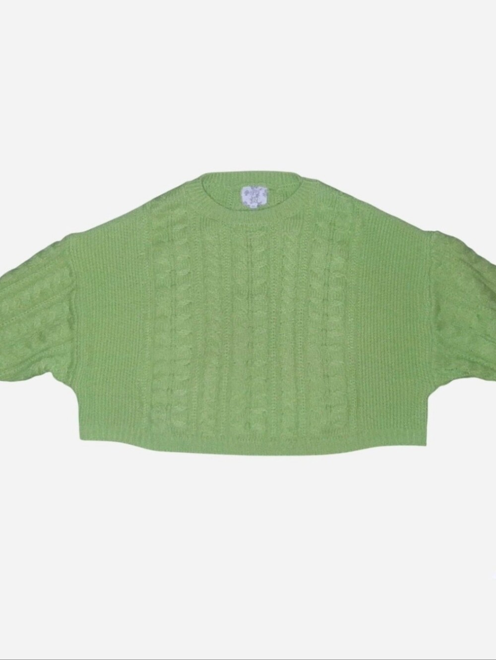 XL | Hippie Rose green cable knit sweater - Picture 4 of 4